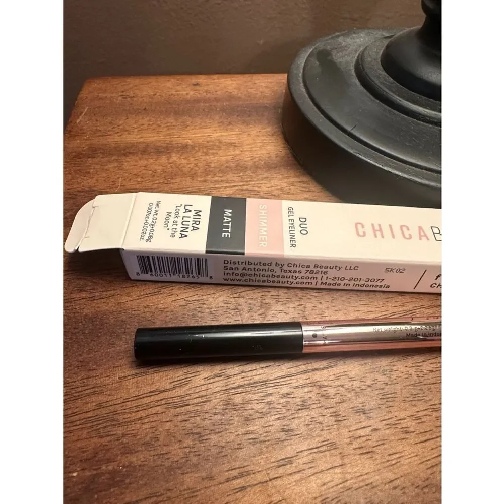 CHICABEAUTY Duo Gel Eyeliner - Shimmer & Matte (black) BNIB